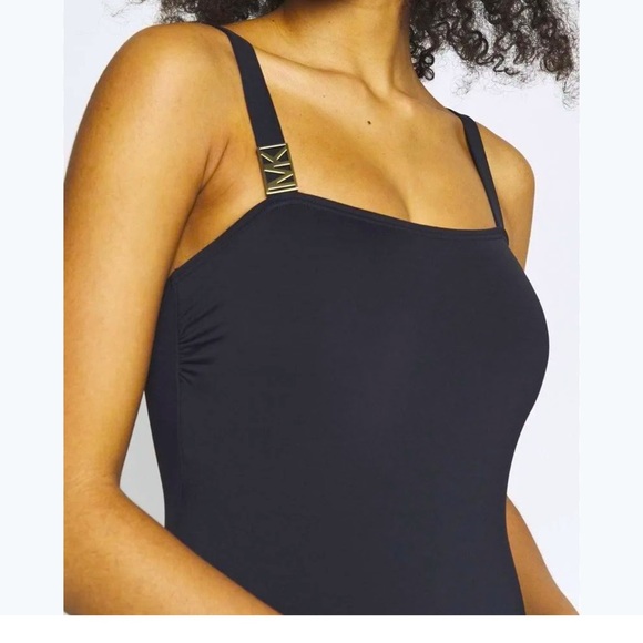 MICHAEL Michael Kors Solid Square Neck Underwire Swimsuit | 6 | NWT - Picture 1 of 11